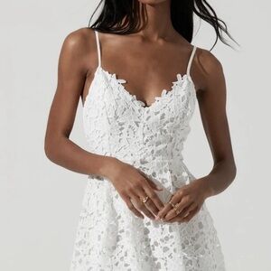 Astr The Label White Sleeveless Spaghetti Strap Sundress S
